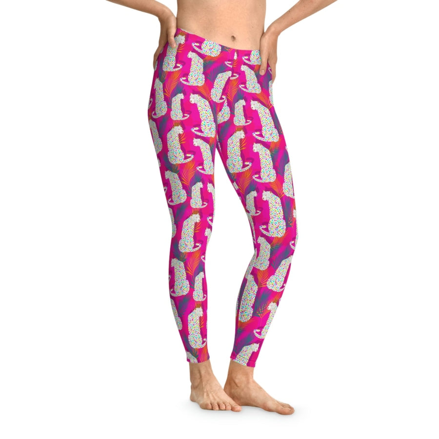 SRB Exclusive Design - Colourful Leopards - Stretchy Leggings All Over Prints