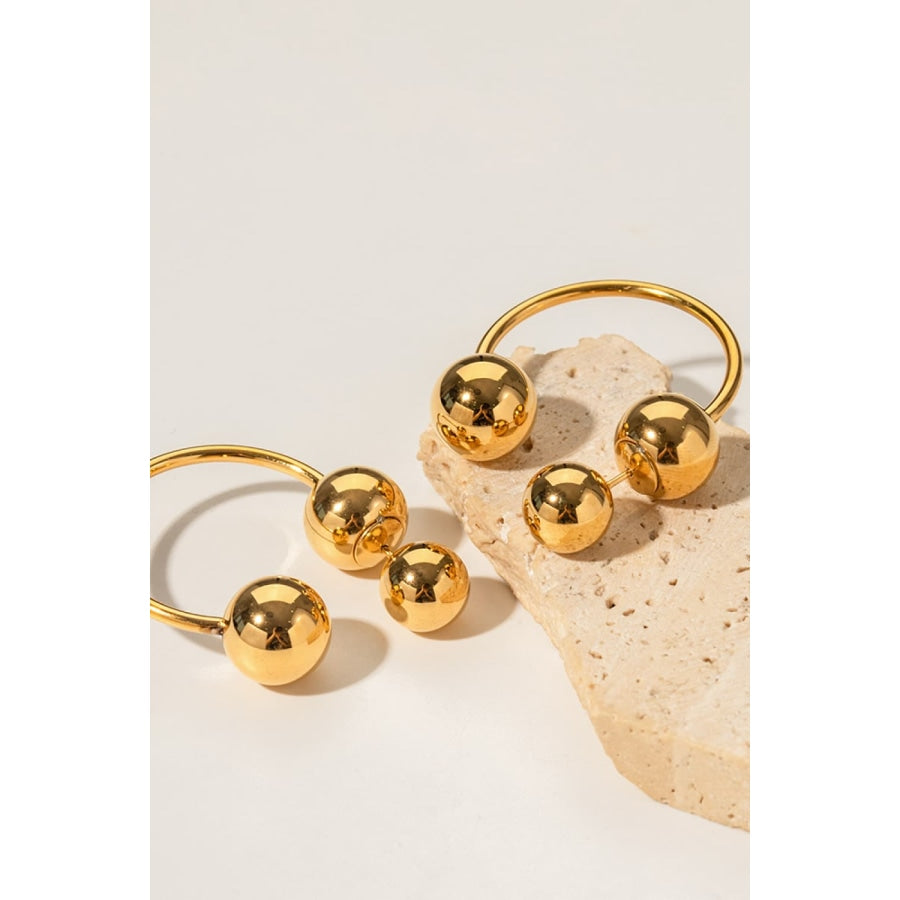 Stainless Steel Ball Earrings