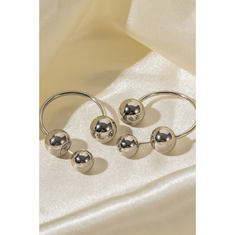 Stainless Steel Ball Earrings