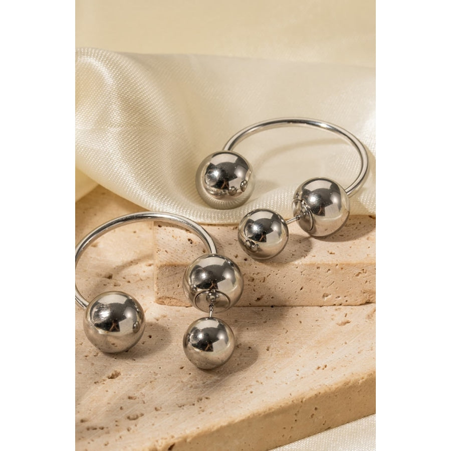 Stainless Steel Ball Earrings