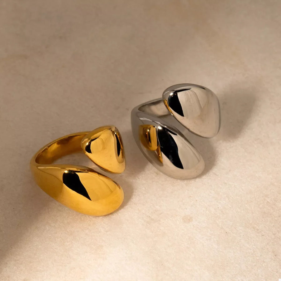 Stainless Steel Bypass Ring Apparel and Accessories