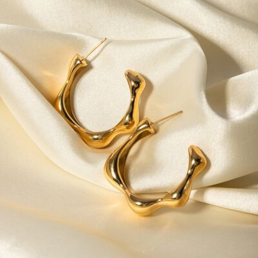 Stainless Steel C - Hoop Earrings Apparel and Accessories