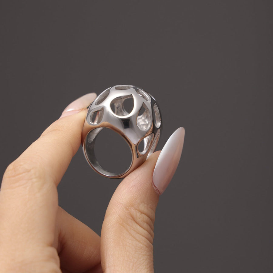 Stainless Steel Cutout Ring Apparel and Accessories