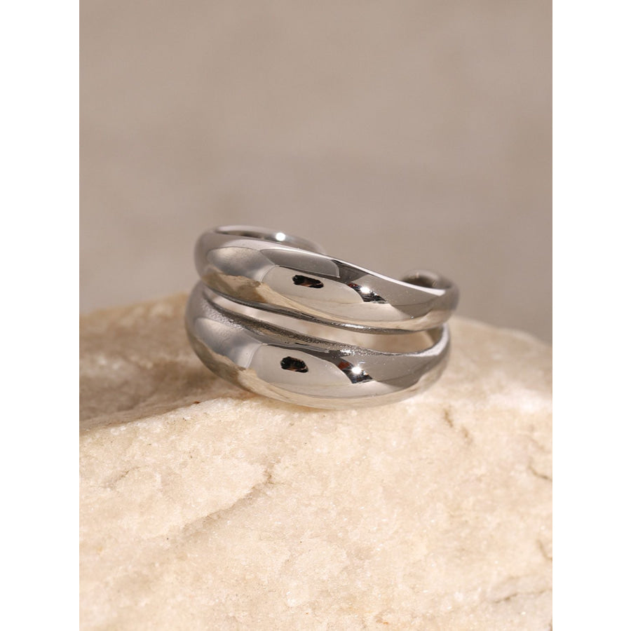 Stainless Steel Double-Layered Ring Apparel and Accessories