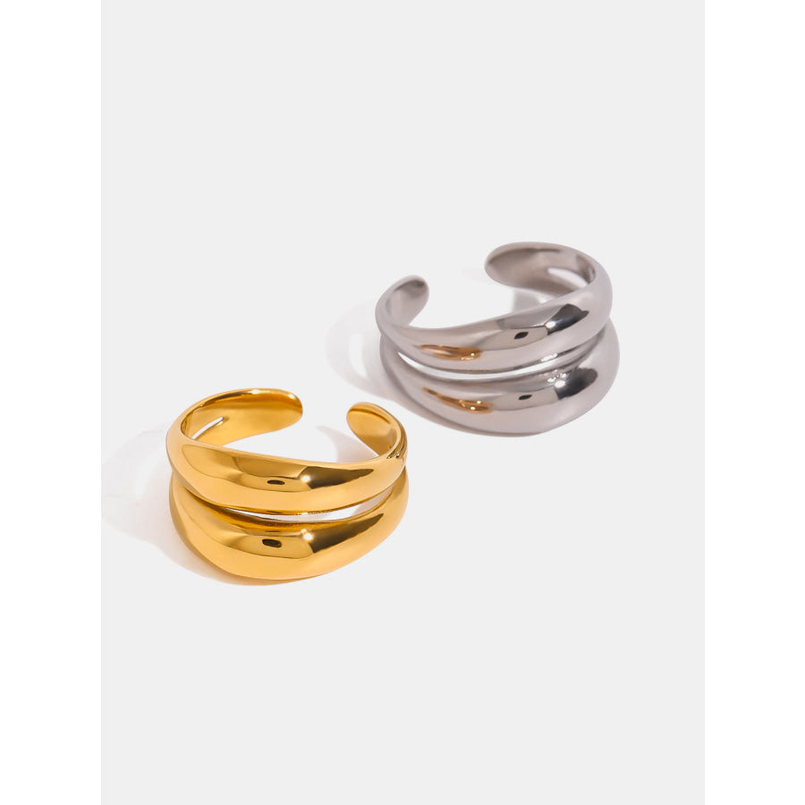 Stainless Steel Double-Layered Ring Apparel and Accessories