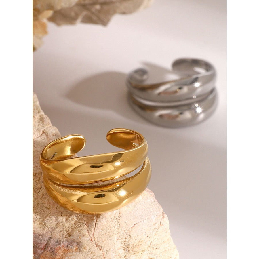 Stainless Steel Double-Layered Ring Apparel and Accessories