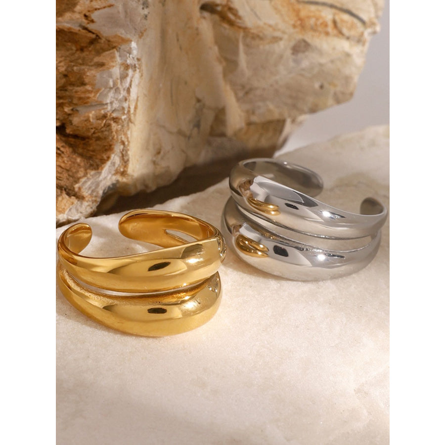 Stainless Steel Double-Layered Ring Apparel and Accessories