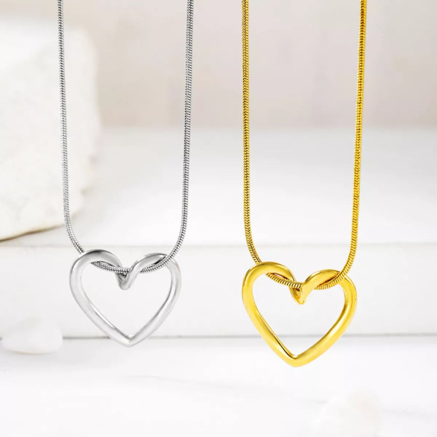 Stainless Steel Heart Necklace Apparel and Accessories