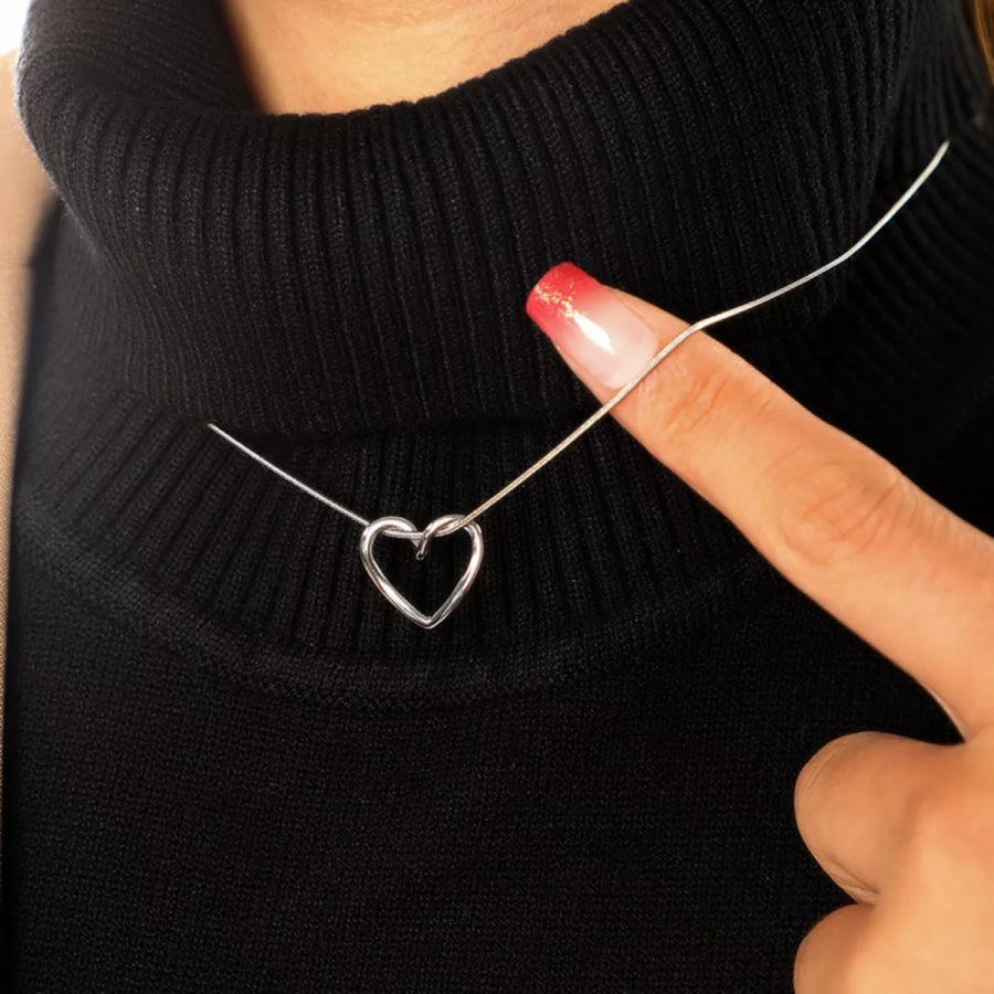 Stainless Steel Heart Necklace Apparel and Accessories
