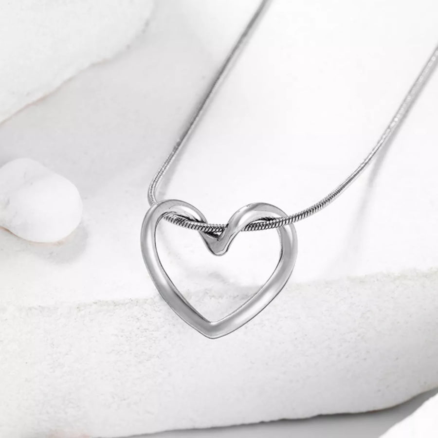 Stainless Steel Heart Necklace Apparel and Accessories