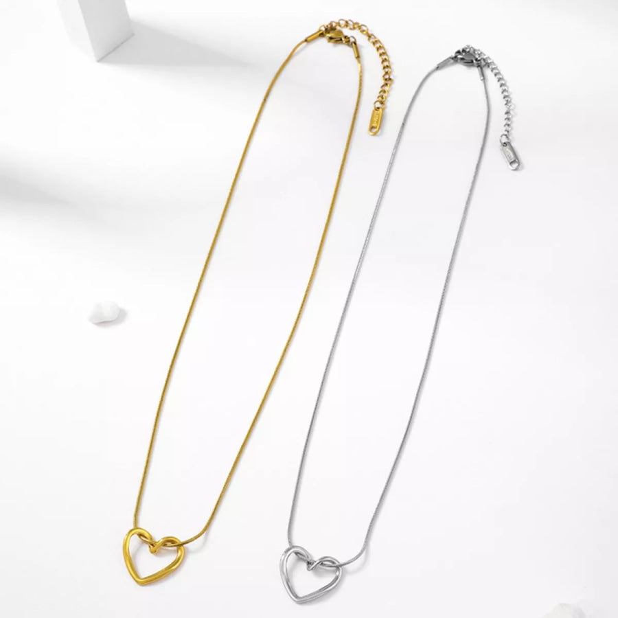 Stainless Steel Heart Necklace Apparel and Accessories