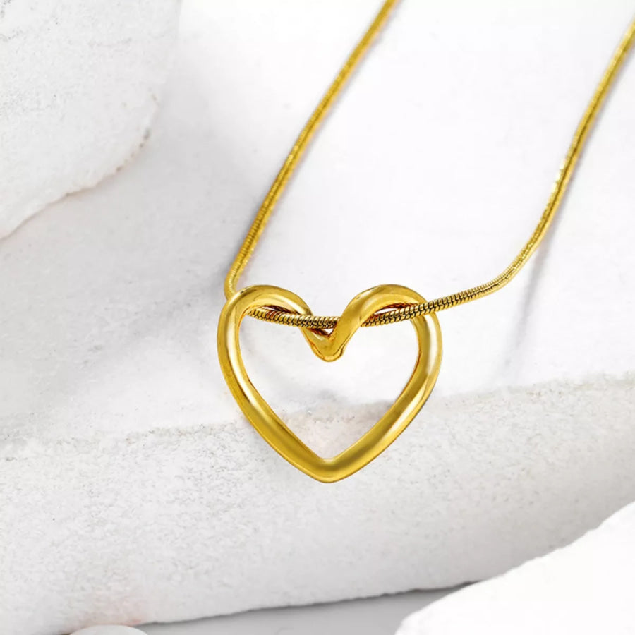 Stainless Steel Heart Necklace Apparel and Accessories