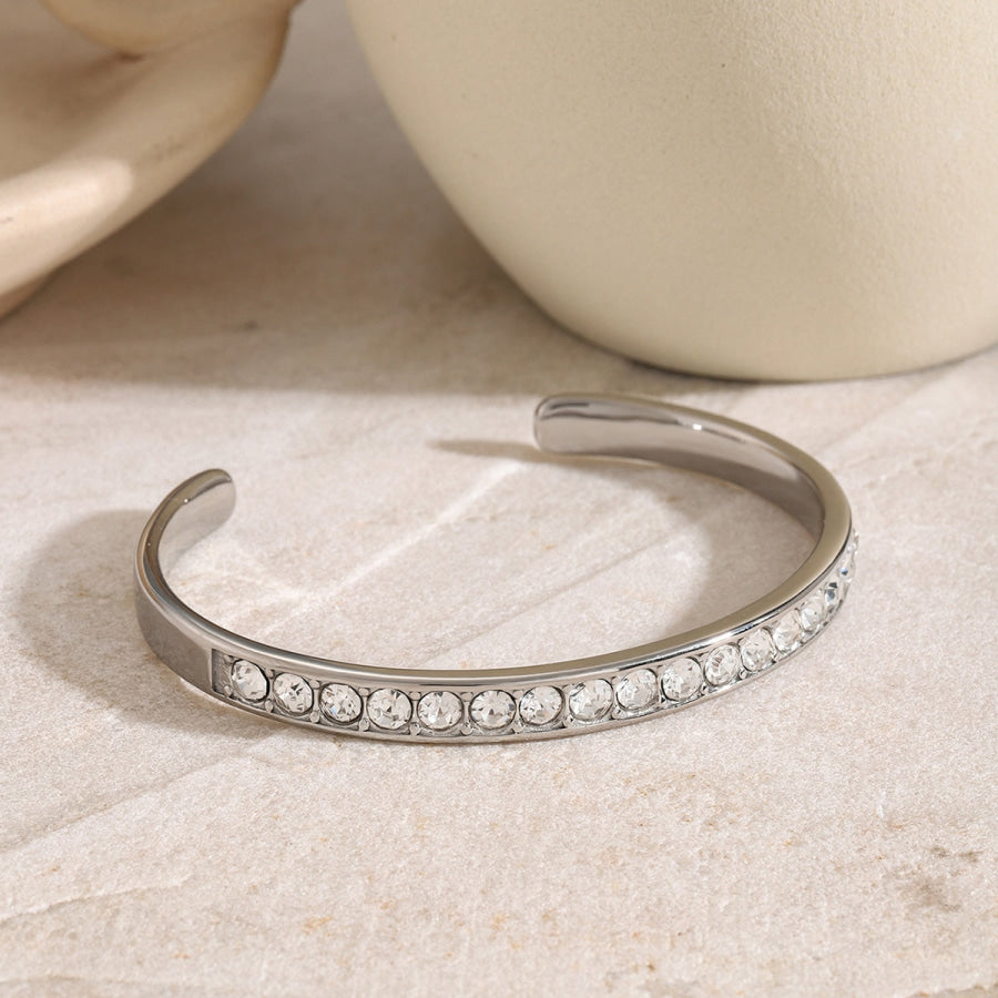 Stainless Steel Inlaid Zircon Bracelet Apparel and Accessories