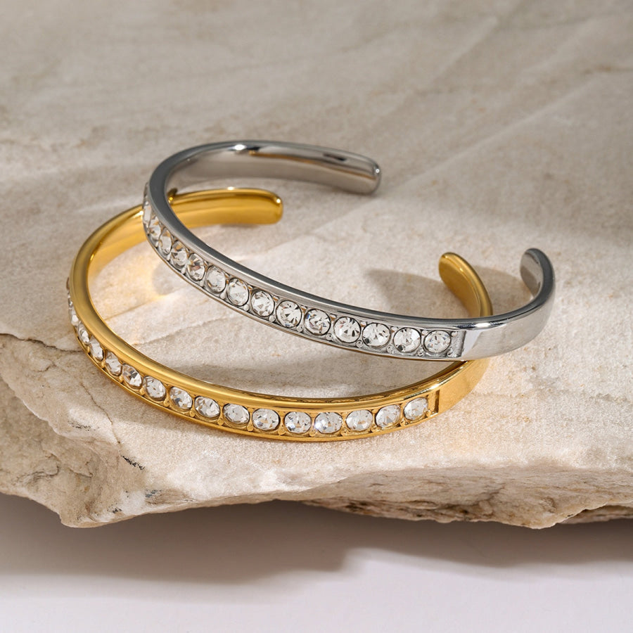 Stainless Steel Inlaid Zircon Bracelet Apparel and Accessories