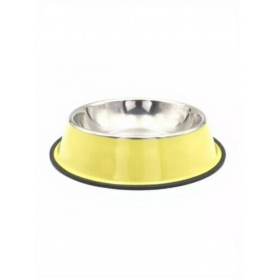 Stainless Steel Pet Bowl Canary Yellow / M Apparel and Accessories