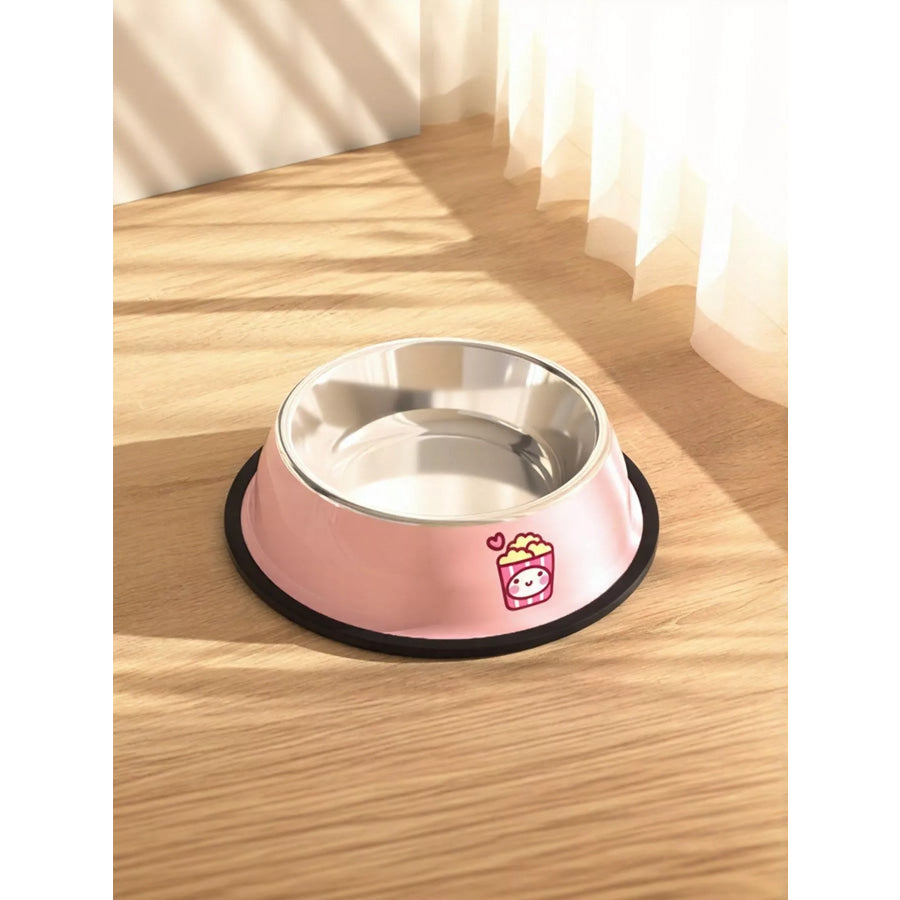 Stainless Steel Pet Bowl Pink / M Apparel and Accessories