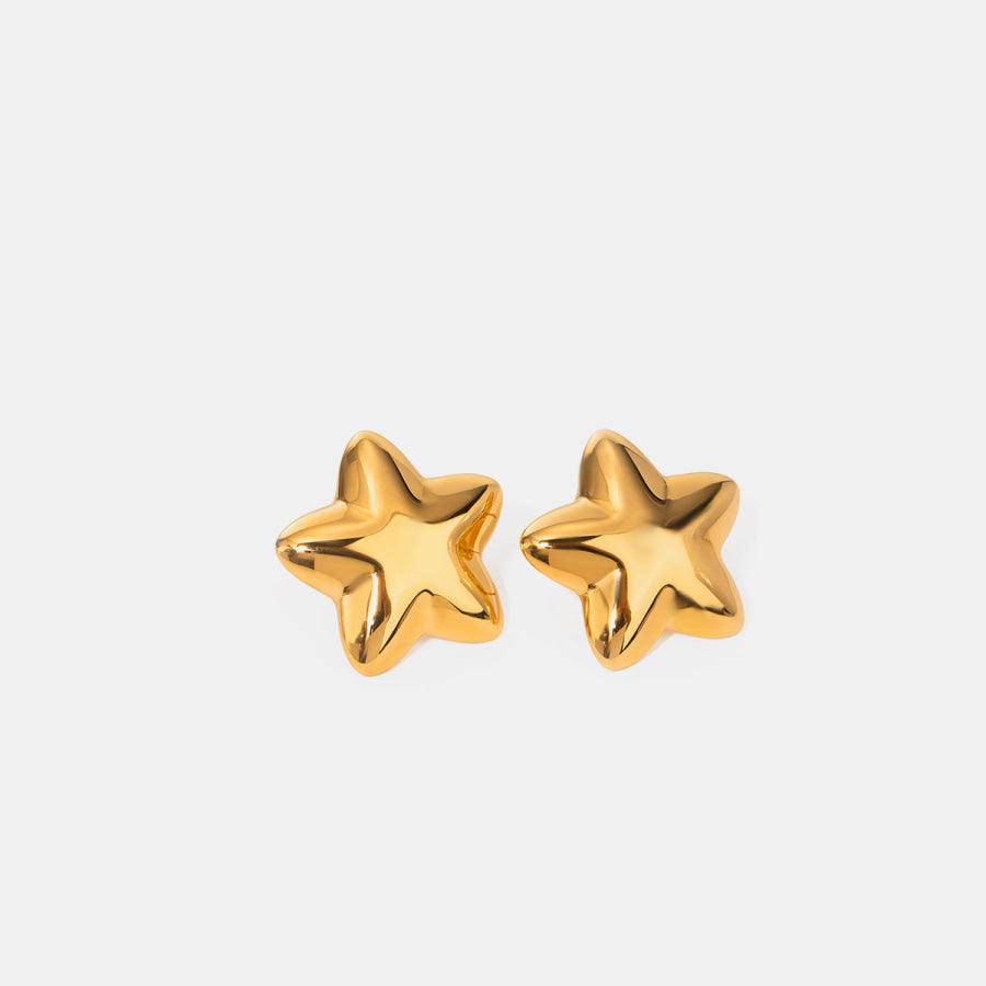 Stainless Steel Star Stud Earrings Apparel and Accessories