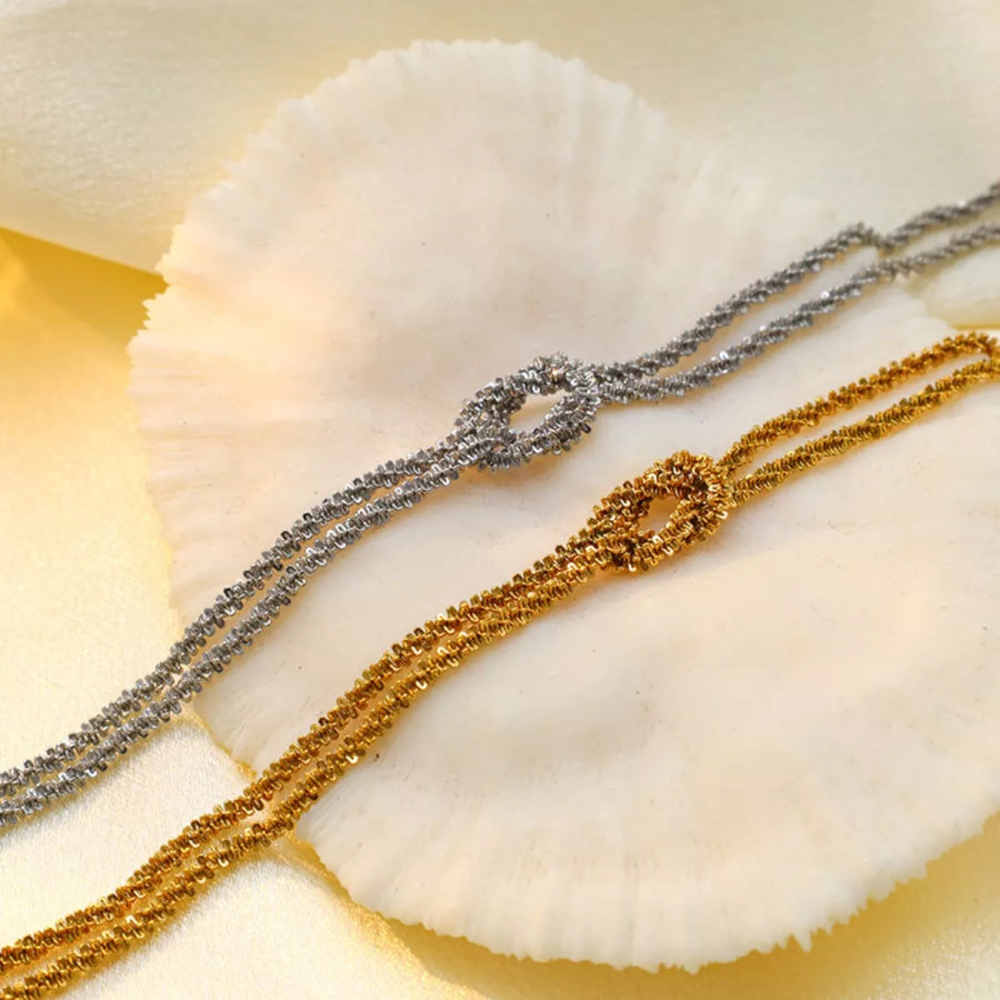 Stainless Steel Twisted Chain Bracelet Apparel and Accessories