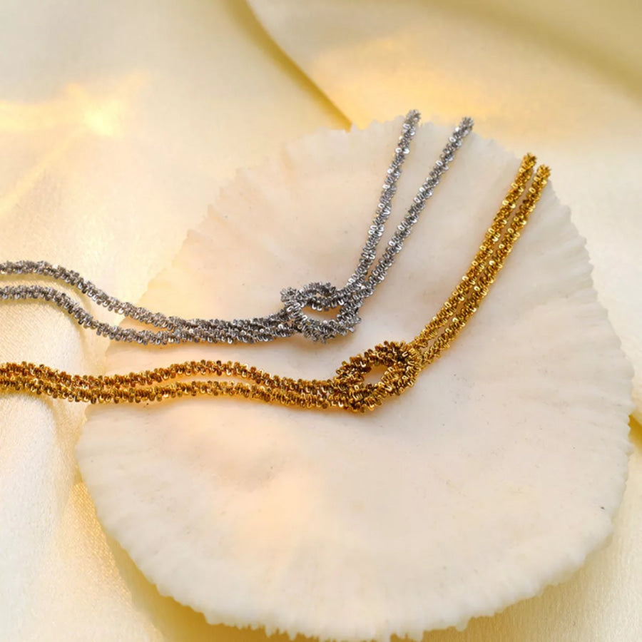 Stainless Steel Twisted Chain Bracelet Apparel and Accessories
