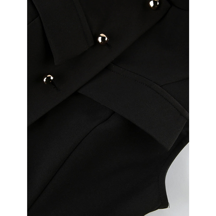 Stand Collar Button-Down Vest Coat Apparel and Accessories
