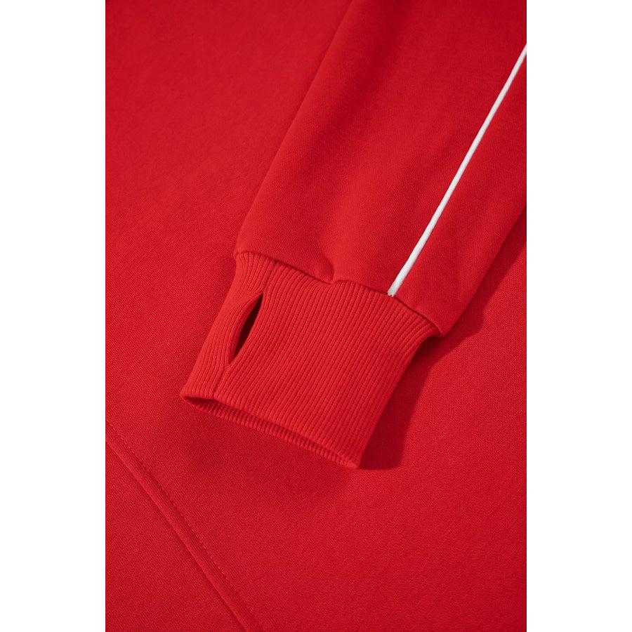 Stand Neck Long Sleeve Regular Fit Sweatshirt Apparel and Accessories