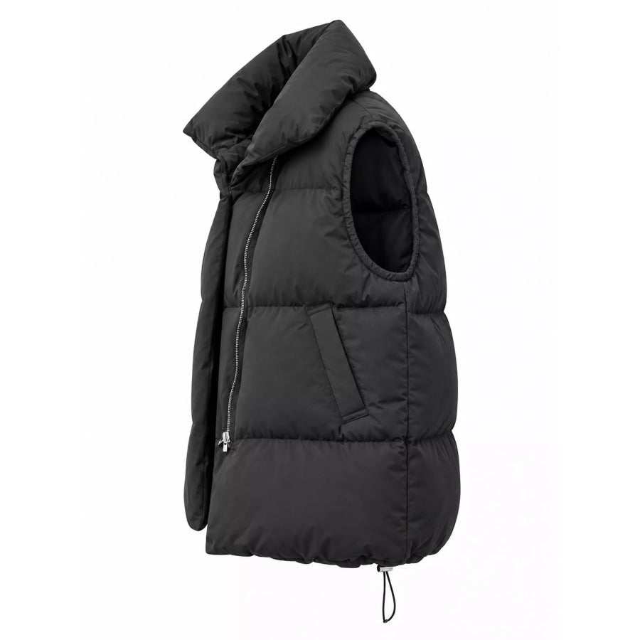 Stand-Up Collar Puffer Vest Coat Apparel and Accessories