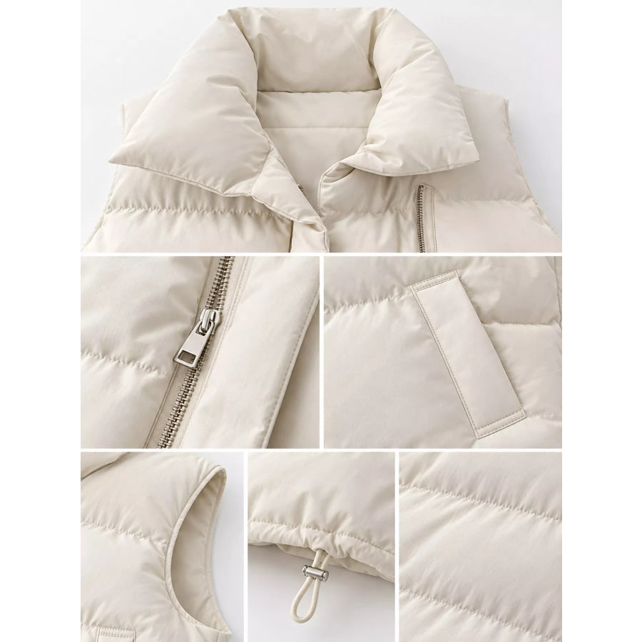Stand-Up Collar Puffer Vest Coat Apparel and Accessories