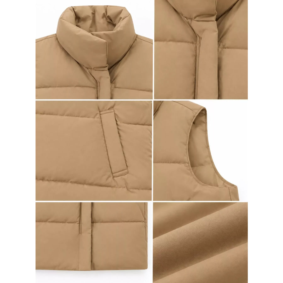 Stand-Up Collar Puffer Vest Coat Apparel and Accessories