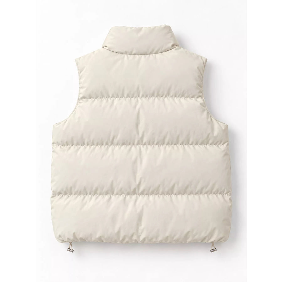Stand-Up Collar Puffer Vest Coat Apparel and Accessories