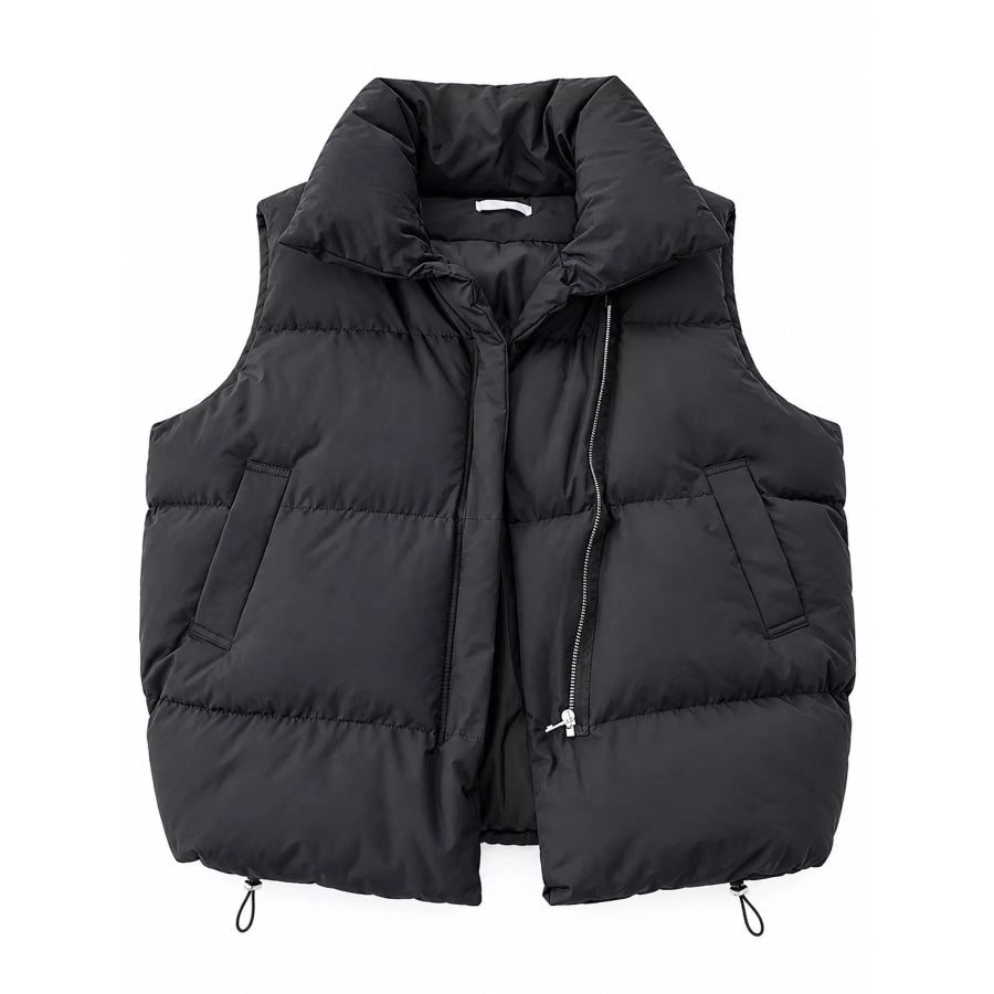 Stand-Up Collar Puffer Vest Coat Apparel and Accessories