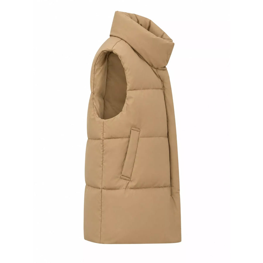 Stand-Up Collar Puffer Vest Coat Apparel and Accessories