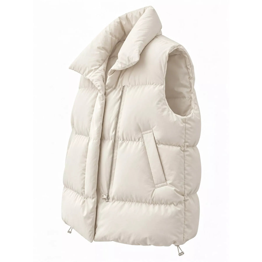 Stand-Up Collar Puffer Vest Coat Apparel and Accessories