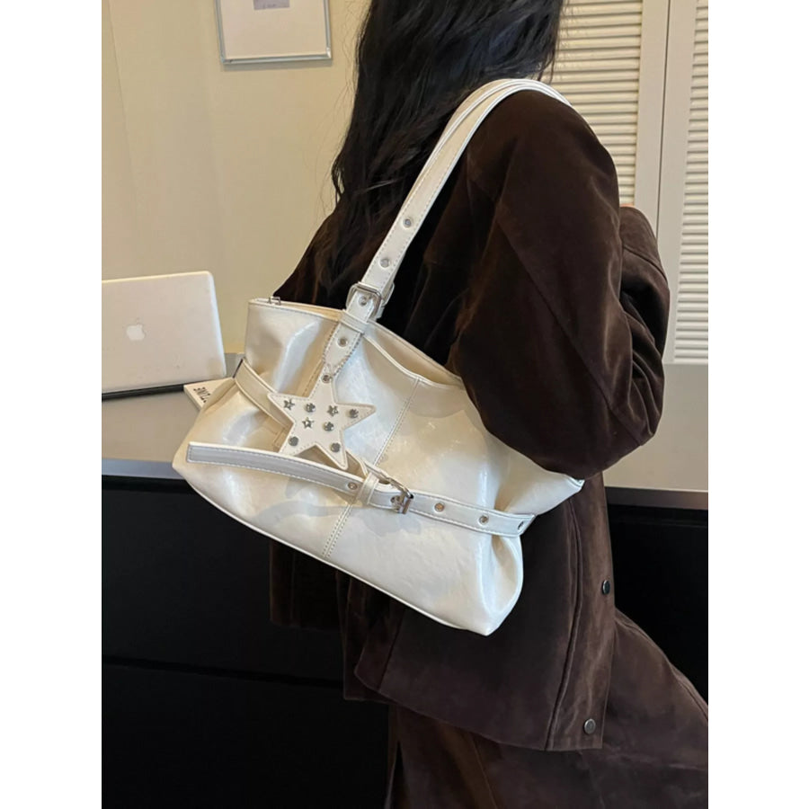 Star Charm Buckle Detail Shoulder Bag Apparel and Accessories
