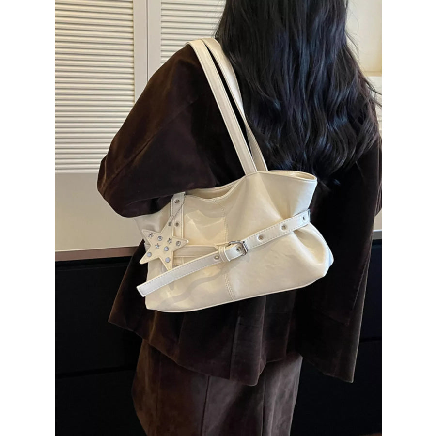 Star Charm Buckle Detail Shoulder Bag Apparel and Accessories