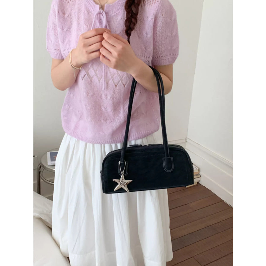Star Charm Shoulder Bag Black / One Size Apparel and Accessories