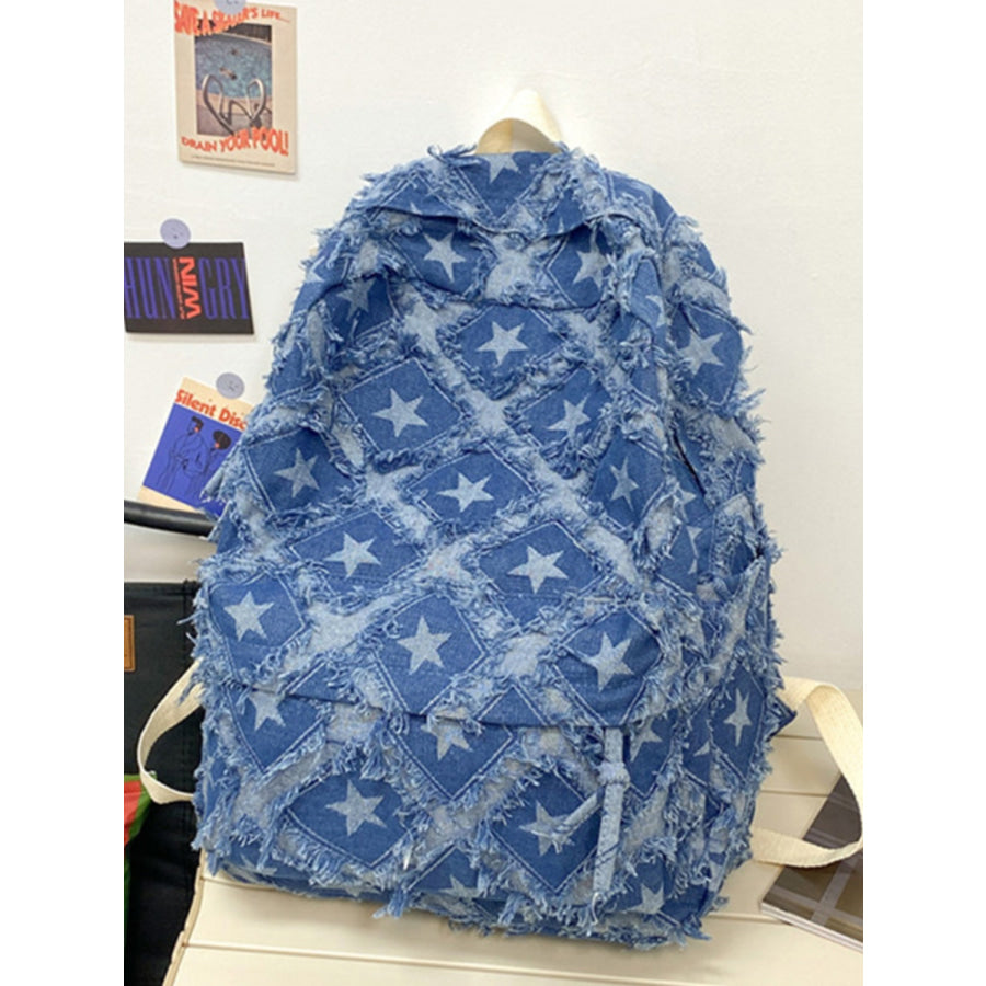 Star Denim Backpack Bag Apparel and Accessories