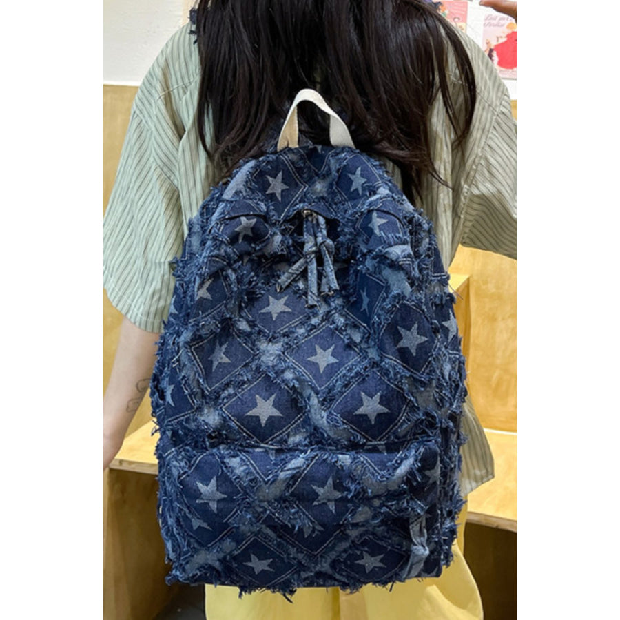 Star Denim Backpack Bag Apparel and Accessories