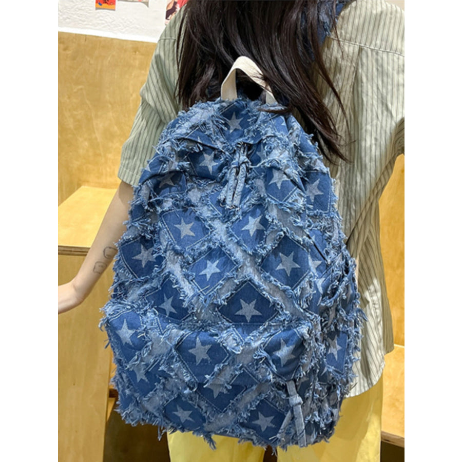 Star Denim Backpack Bag Apparel and Accessories