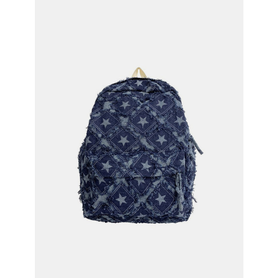 Star Denim Backpack Bag Dark / One Size Apparel and Accessories