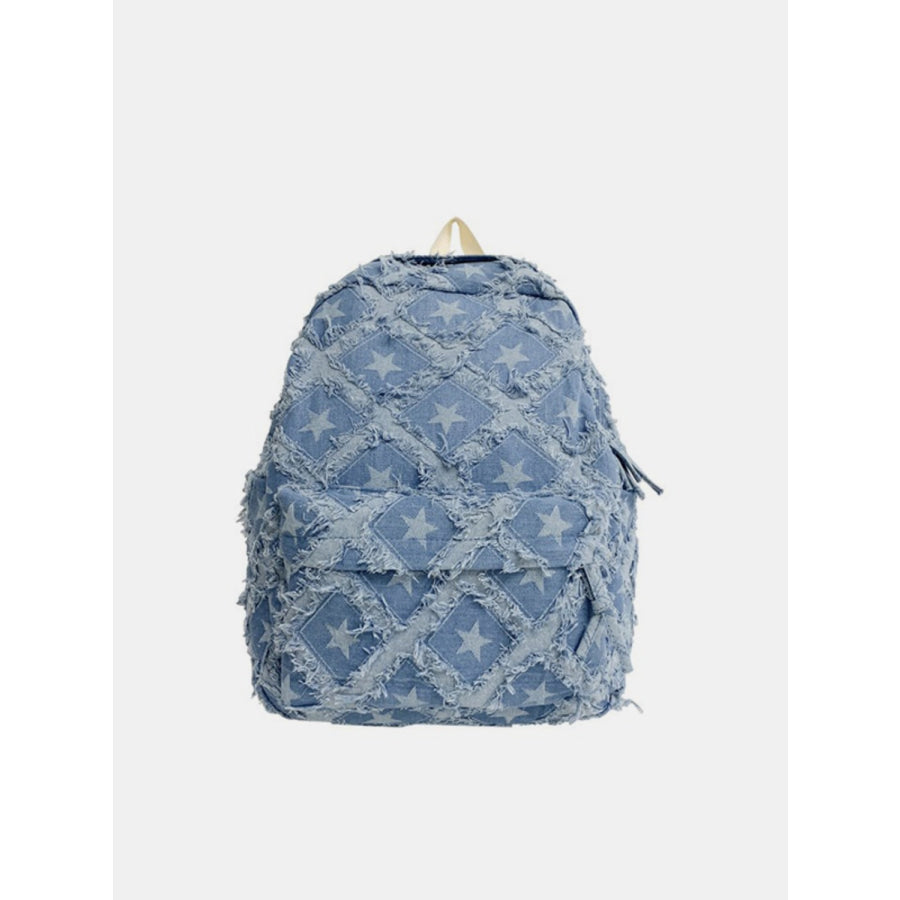 Star Denim Backpack Bag Light / One Size Apparel and Accessories