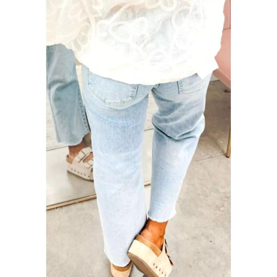 Star-Embellished Cropped Jeans Apparel and Accessories