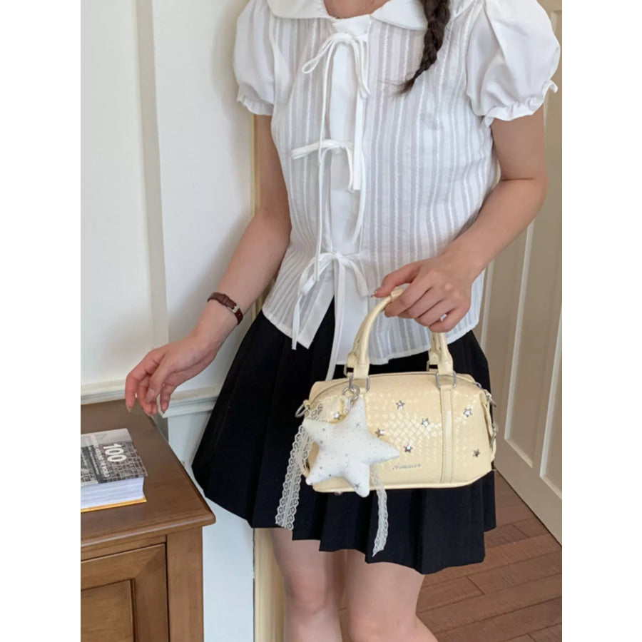 Star-Embellished Crossbody Bag Yellow / One Size Apparel and Accessories