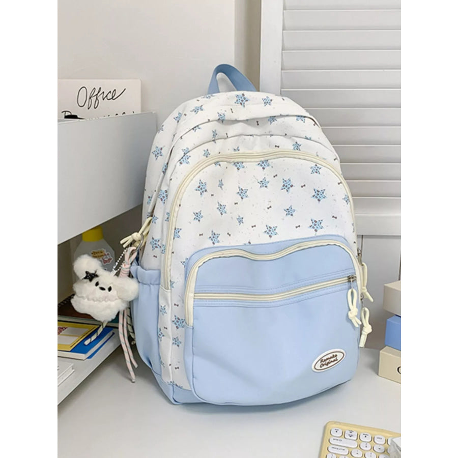 Star Pattern Lightweight Backpack Bag Blue / ONESIZE Apparel and Accessories