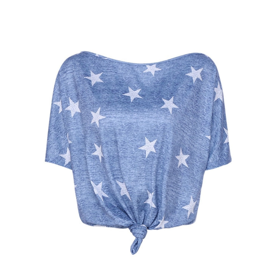 Star Print Short Sleeve T-Shirt