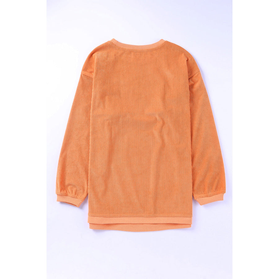 Star Round Neck Long Sleeve Oversize Sweatshirt Apparel and Accessories