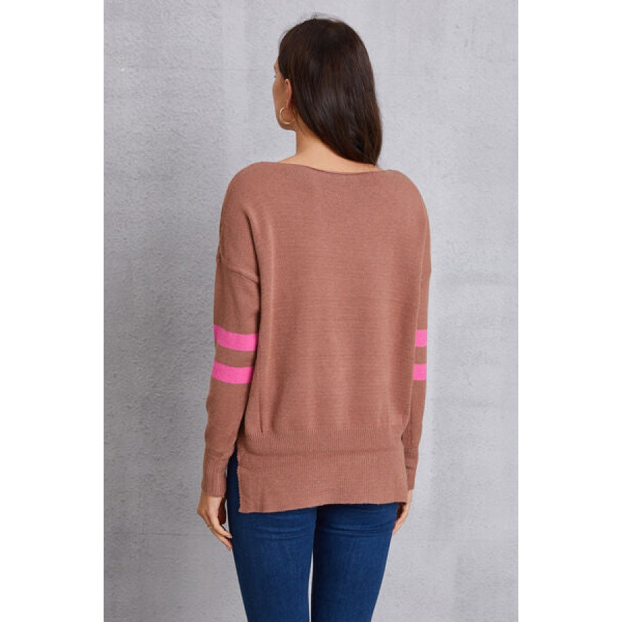 Star Scoop Neck Dropped Shoulder T-Shirt Light Mauve / S Clothing