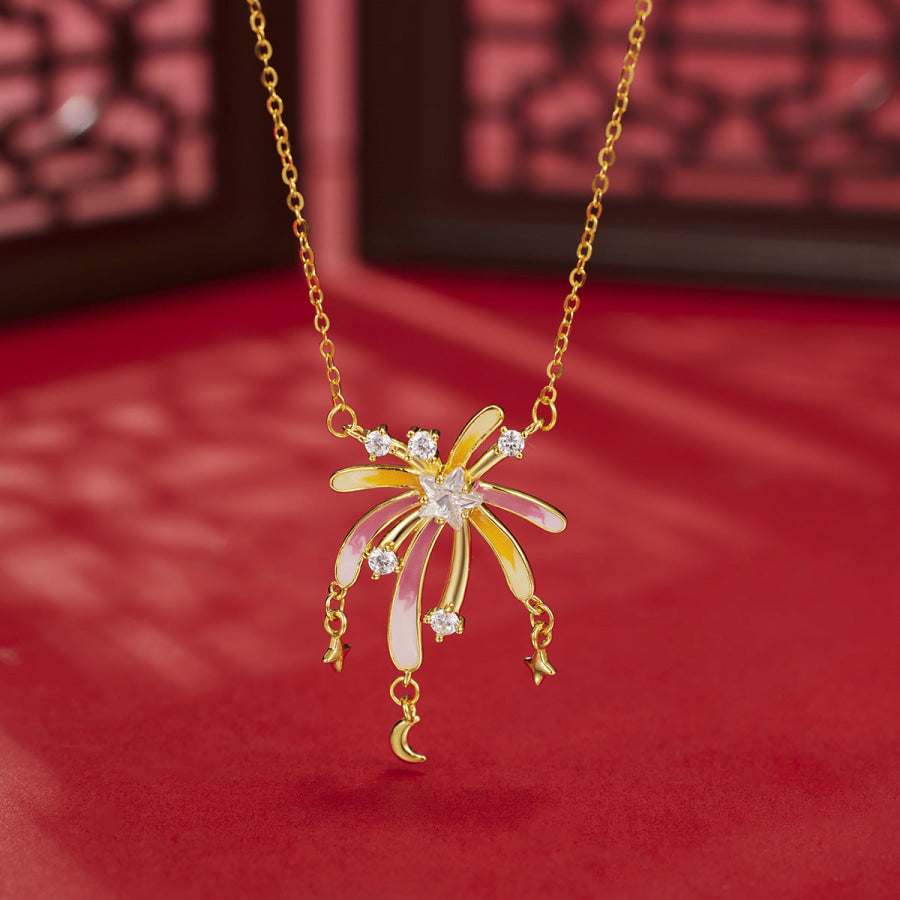 Starburst Pendant Necklace Gold / One Size Apparel and Accessories