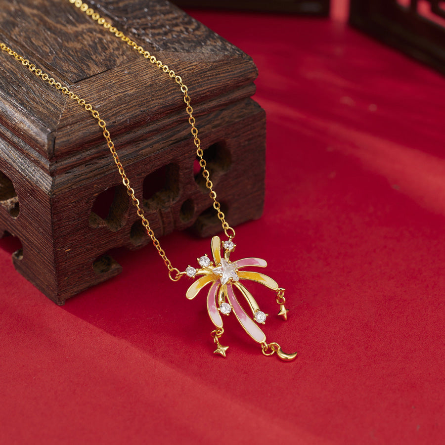 Starburst Pendant Necklace Gold / One Size Apparel and Accessories