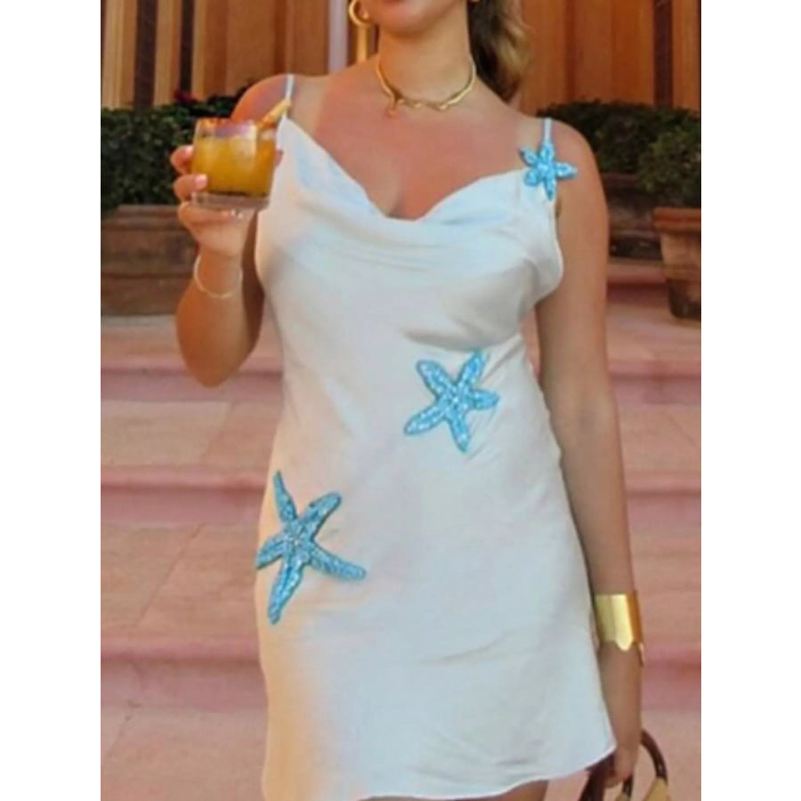 Starfish Embellishments Spaghetti Strap Mini Dress Apparel and Accessories
