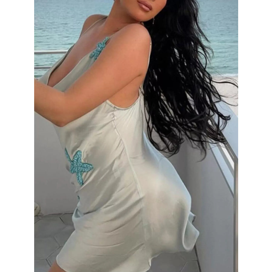 Starfish Embellishments Spaghetti Strap Mini Dress Apparel and Accessories